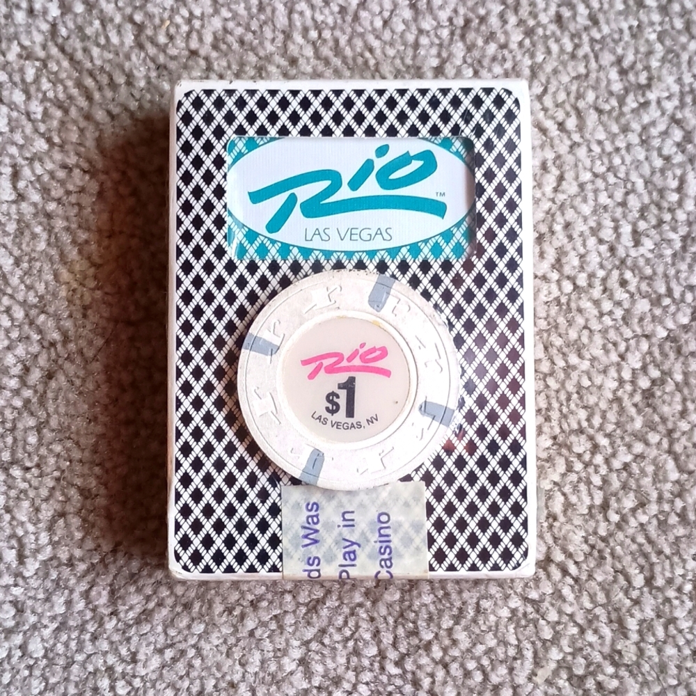 The Rio Casino Playing Cards with collectable $1chip